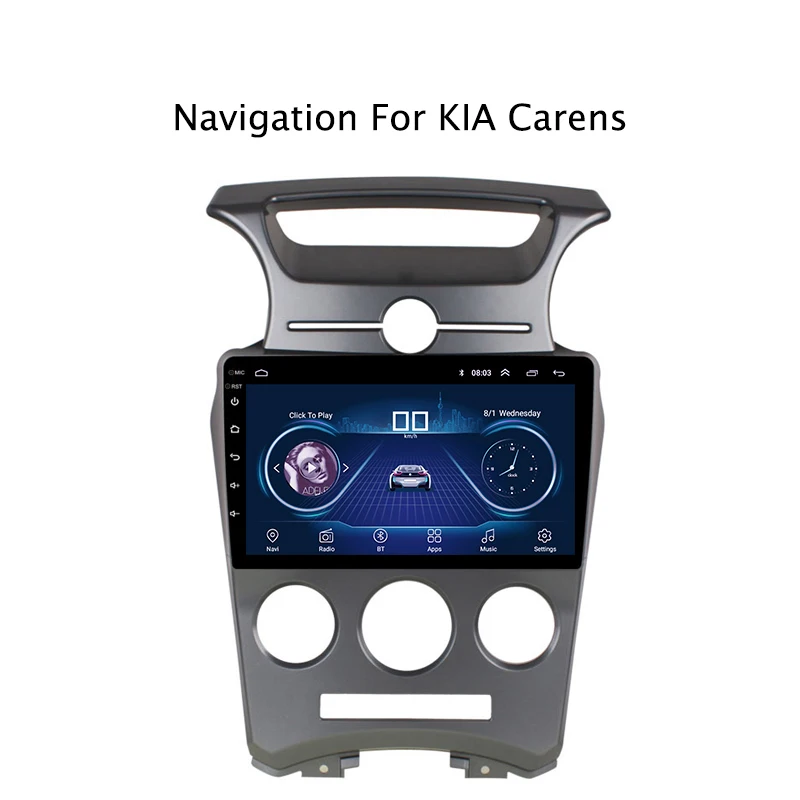 Best 9inch IPS and 2.5D Touch Screen Android 8.1 Car DVD GPS Navigation for Kia Carens 2007 2008 2009 2010 2011 Radio Audio Stereo 12
