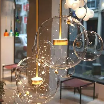 

Post Modern Simplicity Chandelier Nordic Creative Personality Chandelier LED Bubble Ball Lamp for Living Room Restaurant Bedroom