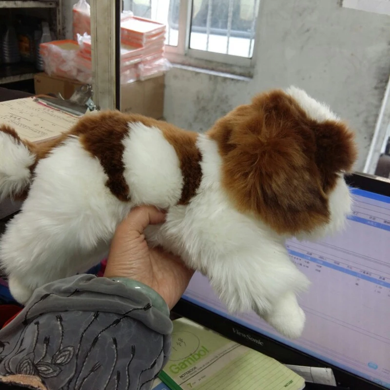 Dorimytrader quality soft animal lying poodle plush toy stuffed animals squatting  dog pekingese dogs doll kids gift car decoration DY50146 (11)