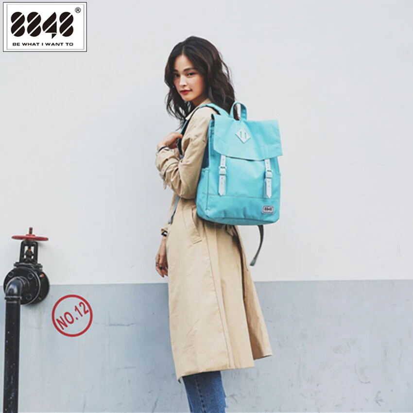 8848 Brand Women Backpack School Waterproof Oxford Backpack Women Soft Handle Popular Preppy Style Girl Backpack Bag 173-002-007