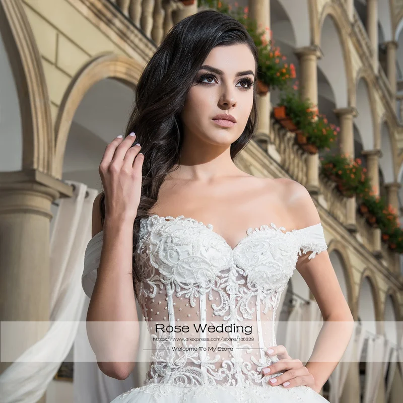 Off The Shoulder Sweetheart See Through Corset Top Luxury Lace