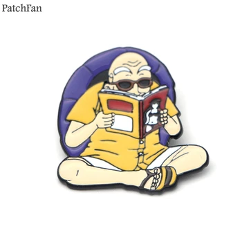 

20pcs/lot Patchfan Dragon ball Kame Sennin Zinc Charm Cartoon Pins para Shirt Brooches insignia Clothes backpack Badges A0806