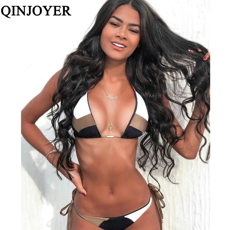 

QINJOYER Sexy Micro Bikini 2019 Brazilian Swimsuit Tanga Women Swimwear Push Up String Mini Bikini Set Bathing Suit Women