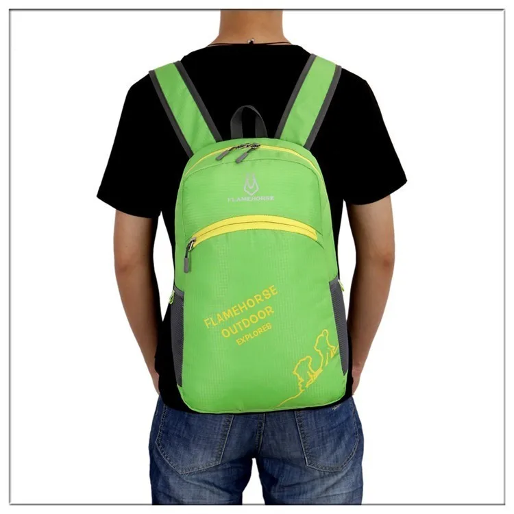 20L нейлоновый портативный складной открытый рюкзак, маленькая Спортивная Складная Сумка для кемпинга, Сверхлегкий мужской женский туристический походный рюкзак