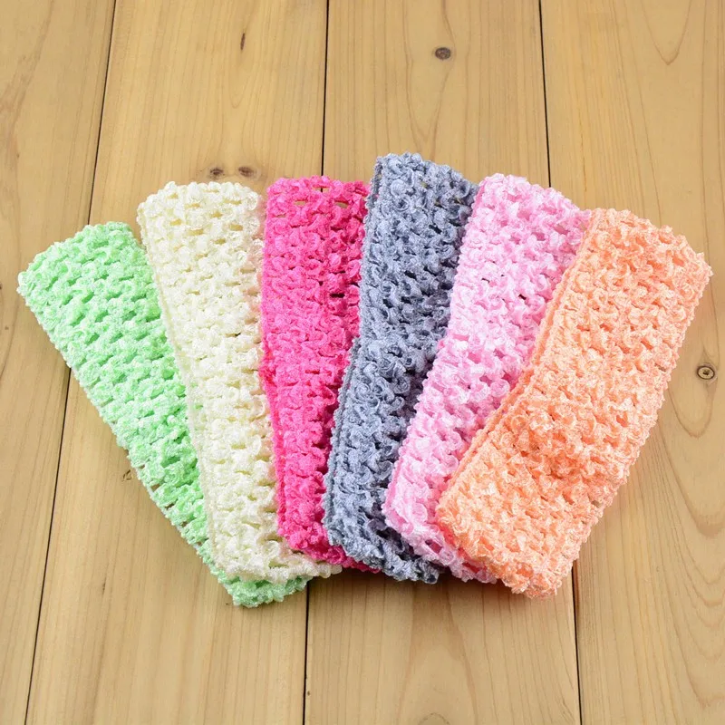 Girls Crochet Headband Width 1.5 inch 5 pack you choose color