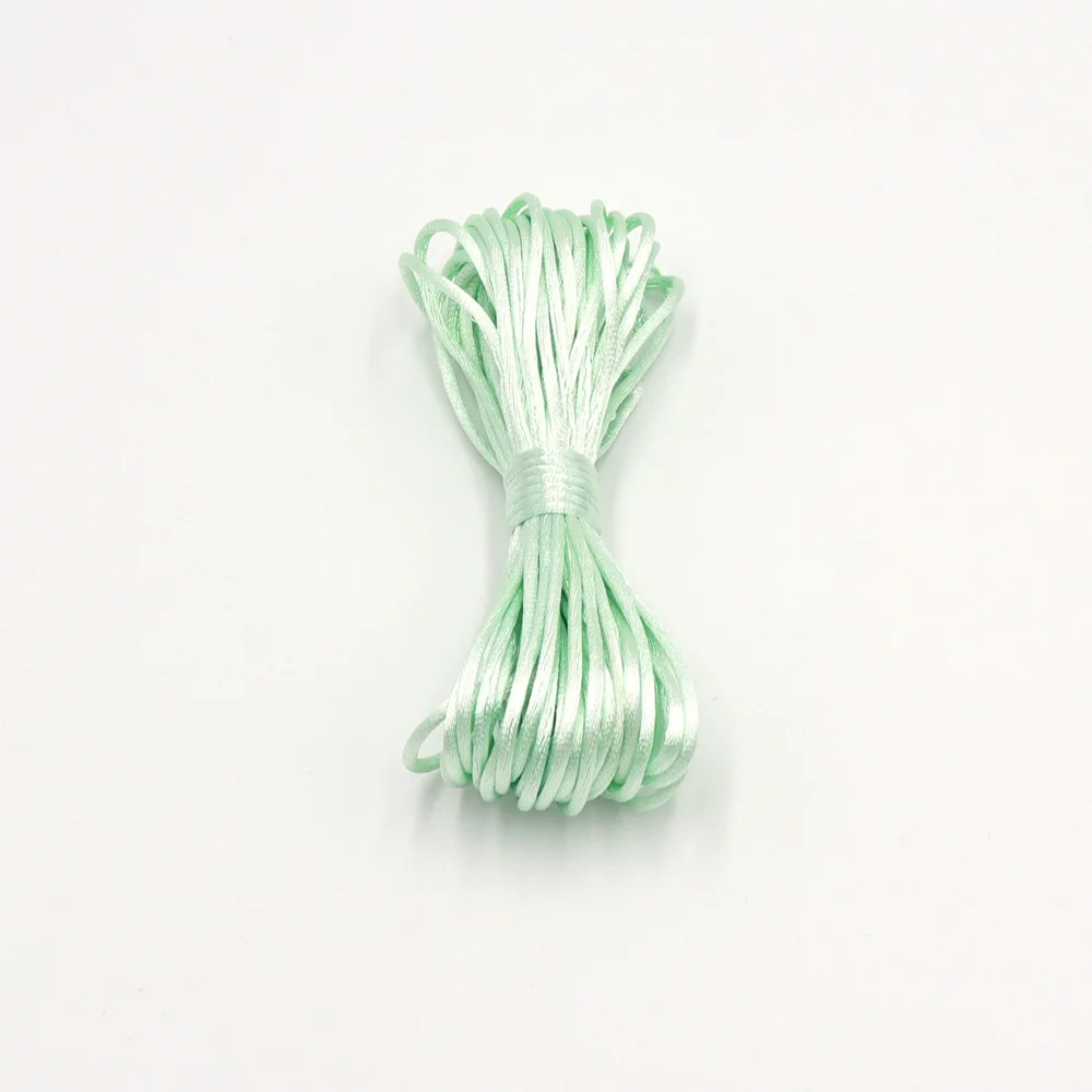 TYRY. HU 10 метров 2 мм нейлоновая веревка макраме Детские Прорезыватели для зубов DIY соски зажимы Игрушки для маленьких девочек ювелирные изделия браслет кроватка игрушка вязальная веревка - Цвет: 25