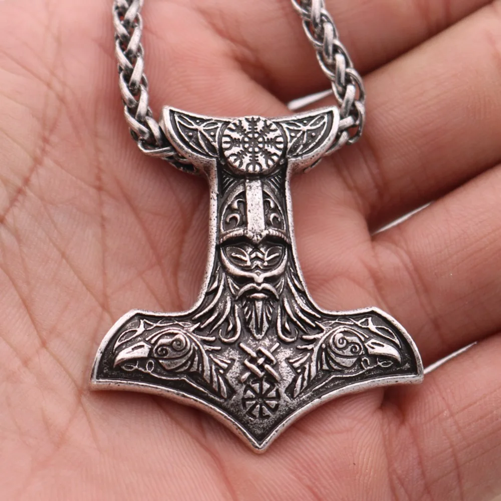 Молот Odin с подвеской скандинавский Викинг амулет вегвисир компас славянская