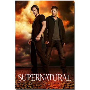 

DIY 5D Diamond painting Supernatural Sam and Dean Diamond embroidery icons cross stitch kits mural decoration for home LG3019
