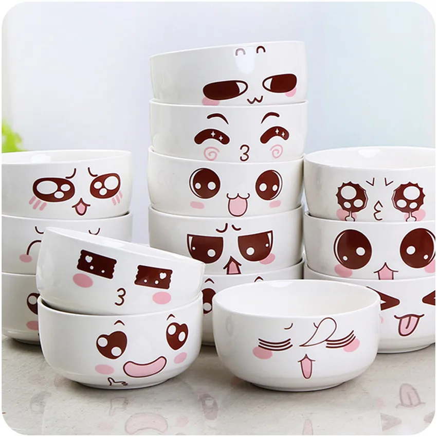 

Lovely creative design ceramic bowl Cartoon Fruit Snack Sauce Kids Feed Food Bowl Soup Salad noodle Bowl kitchen dinnerware