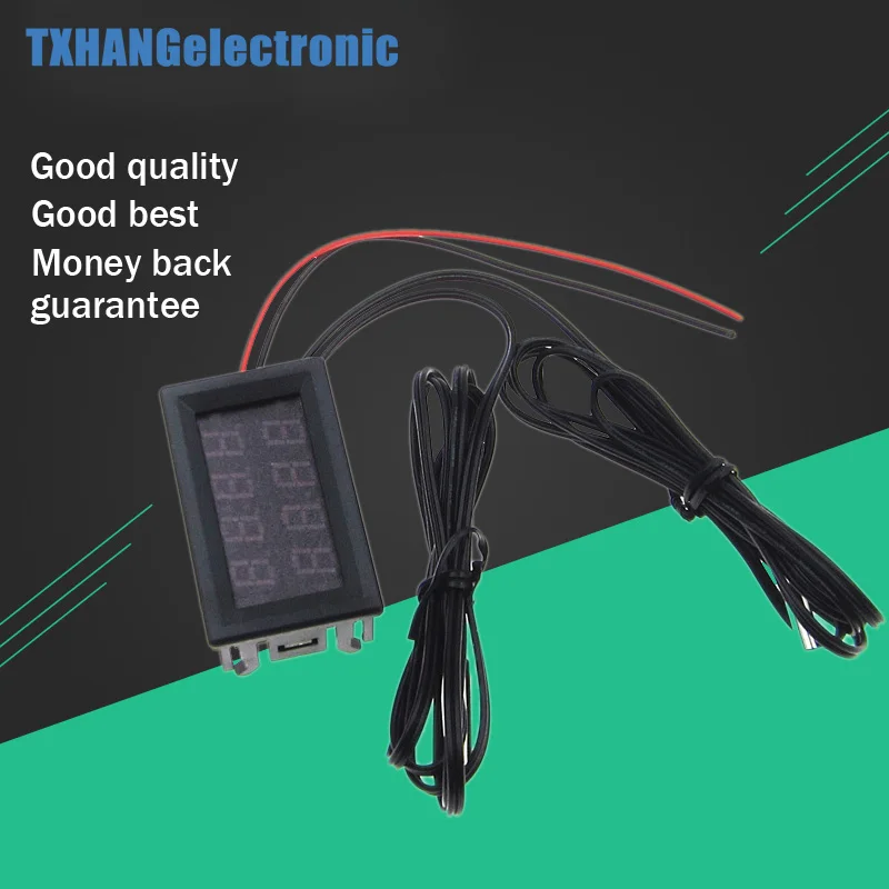 

Red Dual Digital LED Display Thermometer Temperature Meter Tester NTC Waterproof Metal Probe Sensor