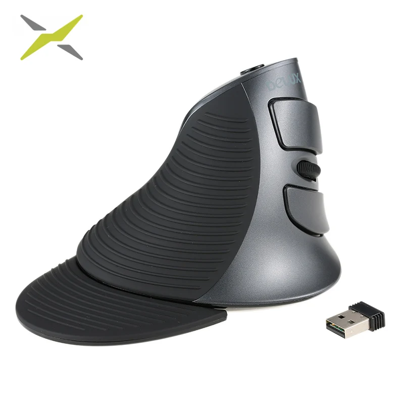 Беспроводная мышь Deluxx M618GX эргономичная Вертикальная 6 кнопок usb 1600 точек/дюйм