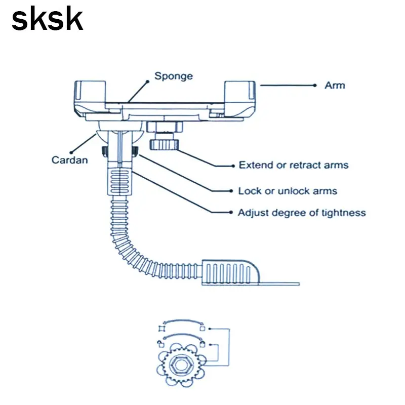 SKSK мотоциклетный держатель для телефона Подставка для зеркала заднего вида кронштейн с краем протектор для samsung huawei Xiaomi LG