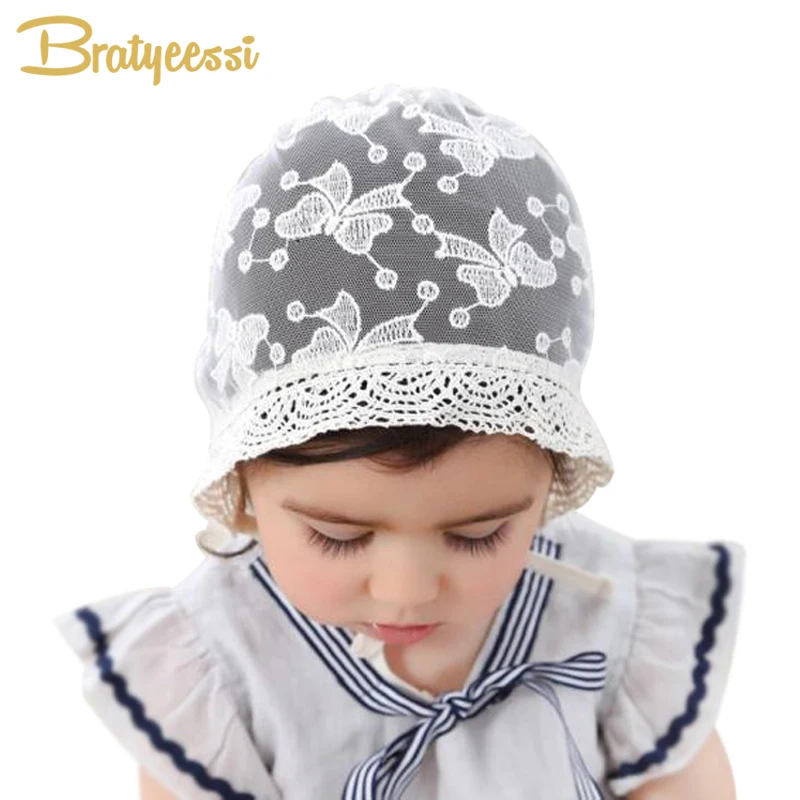 

Princess Lace Baby Bonnet Enfant Summer Baby Girl Hat Fotografia White Photography Props for 6-15 Months