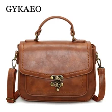 GYKAEO Ретро женская кожаная сумка дамская маленькая уличная сумка для покупок сумки женские сумки известных брендов сумка через плечо