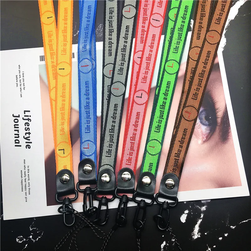 

10pcs/lot Lanyards for key Time Street Multi-function Mobile Phone Straps ID Card Pass Gym Keychain Lanyard Wrist Neck Strap