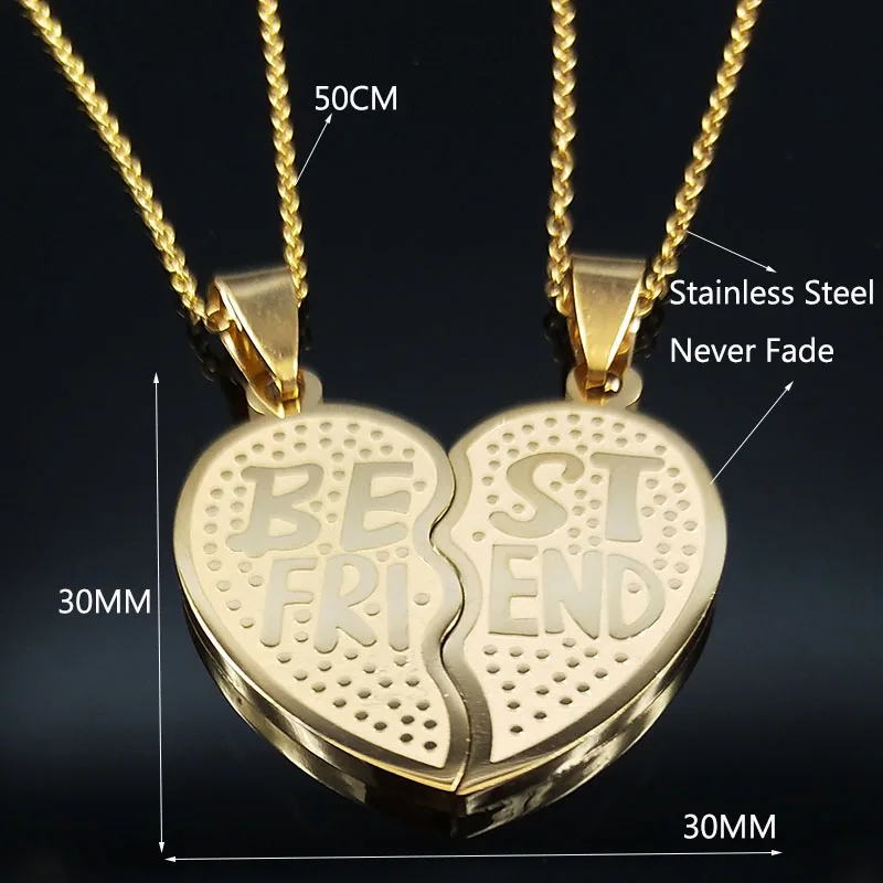 Silver and Gold Best Friends Mystical Gem Pendant Necklaces - 3 Pack |  Icing US