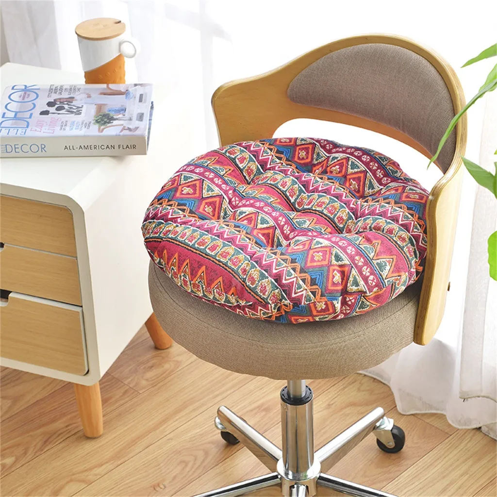 Chair Cushion Round Cotton Upholstery Soft Padded Cushion Pad Office Home Or Car Seat Cushion Linen Cushion Chair Cushion Round Cotton Upholstery Soft Padded Cushion Pad Office Home Or Car Seat Cushion Linen Cushion