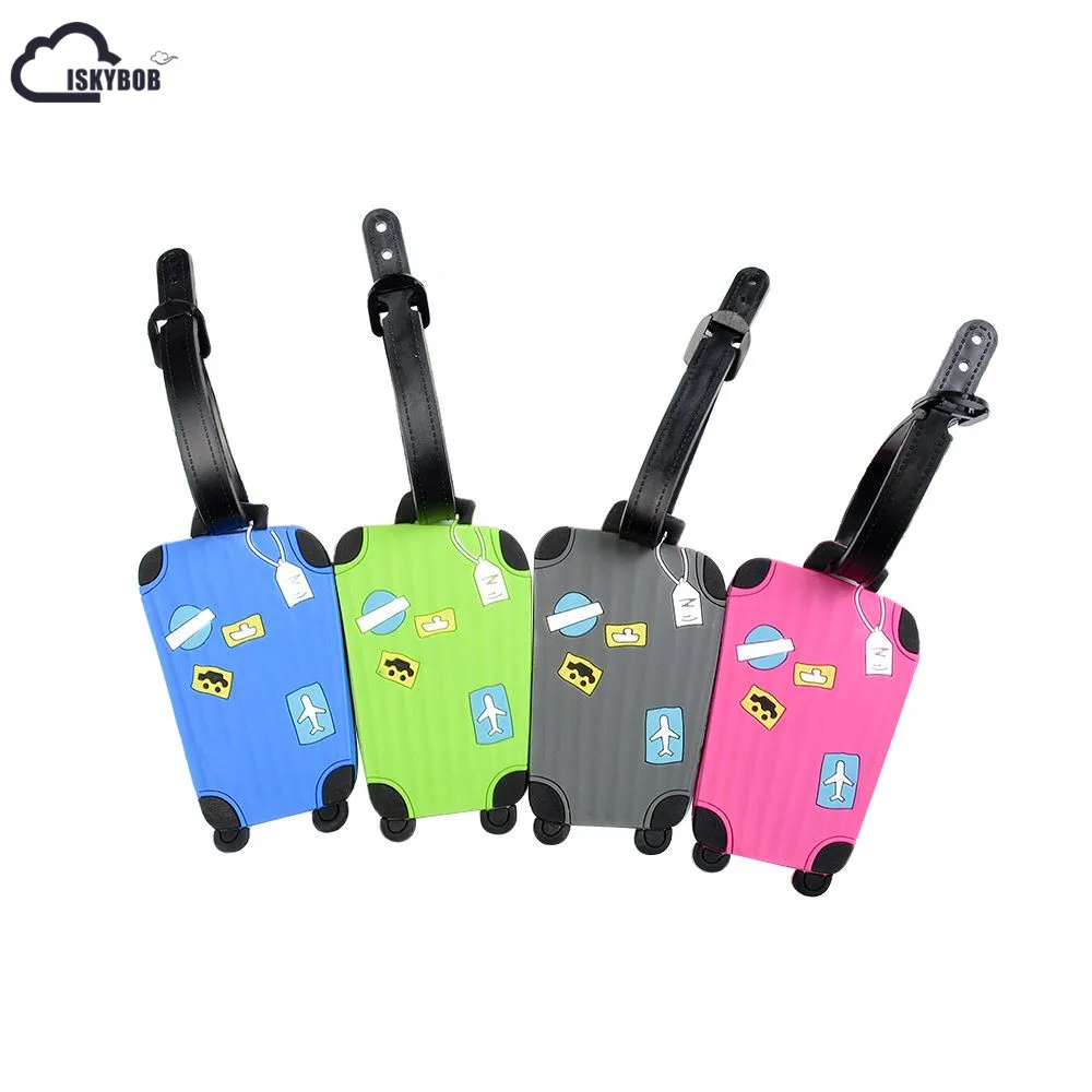 

ISKYBOB Luggage Tags for Travel English Letter Luggage Label Strap Suitcase Name ID Address Tags Luggage Tag