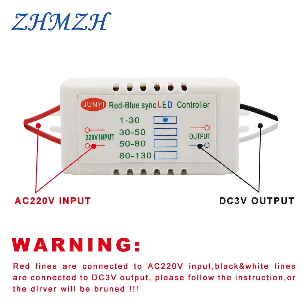 Red-Blue Synchronous Double Controller LED Dedicated 1-80pcs Electronic Transformer Power Supply Driver For Straw Hat Light