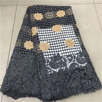 

2019 Latest Swiss Voile Laces African Fabric Black Nigerian French Fabric Purple High Quality Nigeria Tulle cord Lace Fabric