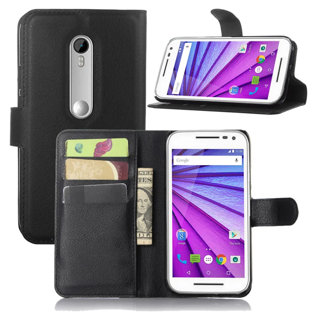 

Case For Motorola Moto G(Gen 3) G3 / Moto G 2015 Cell Phone Cases Flip Leather Case With Card Holder Magnetic Cover For Moto G3