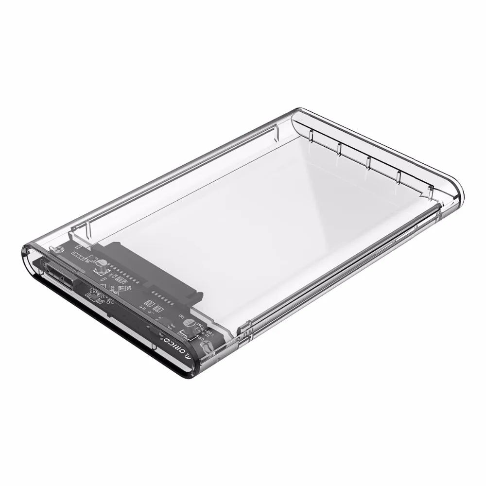 

THU Type C 2.5'' Transparent HDD Case USB3.1 Gen2 10Gbps Hard Drive Enclosure Support UASP Protocol Hard Drive Enclosure