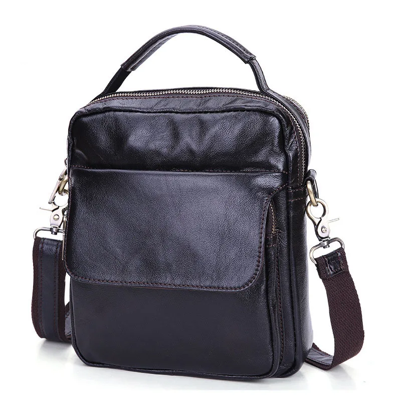 COMFORSKIN Luxurious Genuine The First Layer of Leather Men Shoulder Bag 2018 New Arrivals Hot Brand Vintage Style Male Handbag