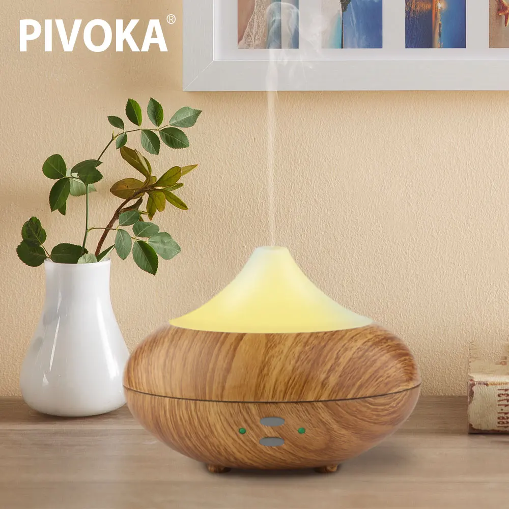 

PIVOKA Air Humidifier Humidificadores Difusores Aromaterapia Essentiel 7-Colors-LED Sleep Light Humidificador Ultrasonico AJ-507