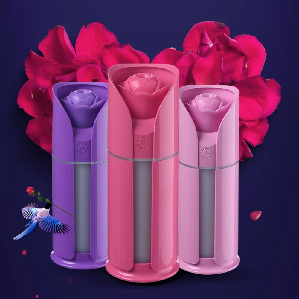 

MEXI Portable 3W 130ML Car Rose Flower Air Humidifier Oil Diffuser Mini USB Aroma Mist Makers Purifier