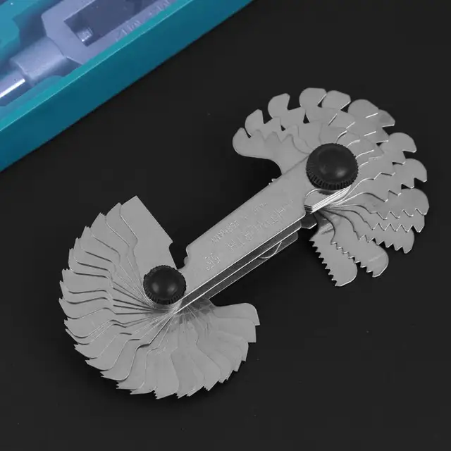 52Pcs Stainless Steel Thread Plug Gage Measuring Gage British + Metric