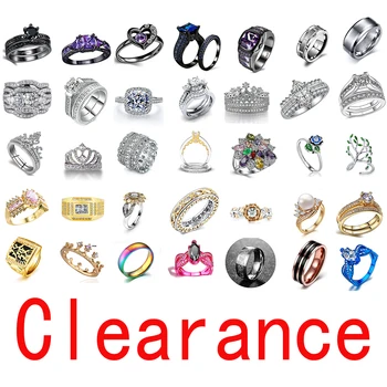 

Clearance sale rings mix lot 30 pieces top quality wholesale jewelry
