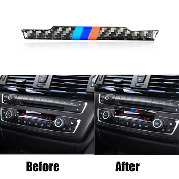 

Carbon Fiber CD Center Console Control Panel Stickers Trim Sticker Decal for BMW 3 Series F30 13-2015 3GT Series F34 13-2016