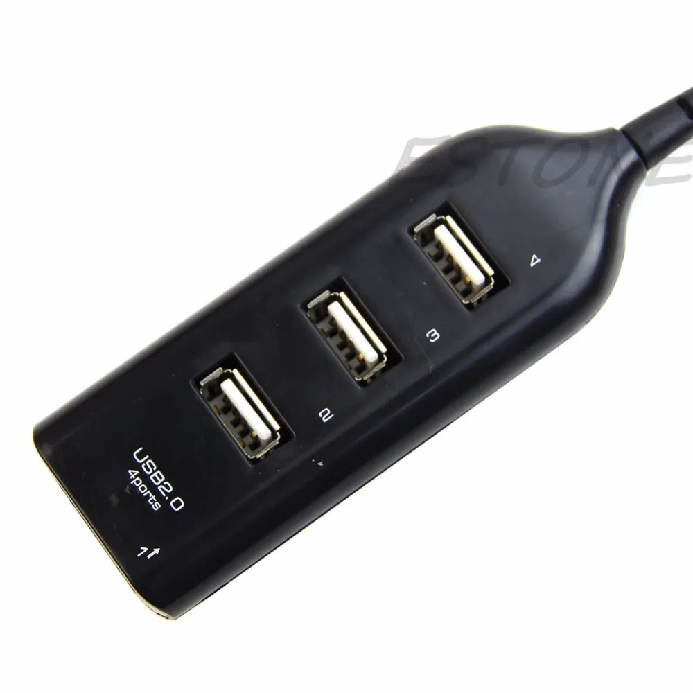 1X USB 2,0 Hi-Скорость 4-портовый Разделение ter Разделение концентратор USB Кабель-адаптер для портативных ПК Тетрадь