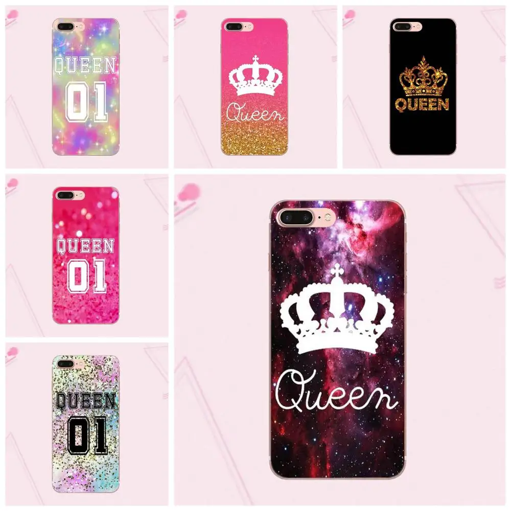 cheap For Huawei P7 Honor 4C 5A 5C 5X 6 6C 6A 6X 7 7X 8 9 V8 V10 Y3II Y5II Y6II G8 Play Lite Soft TPU Cases Princess King Queen