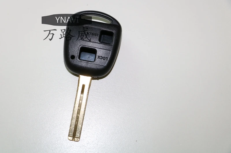 

YNAVI Fob Replacement Remote Key Shell Case 2 Buttons Blank Cover For Lexus IS200 GS300 LS400 RX300 With Logo Toy48 41mm Blade