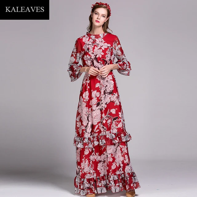 beautiful long floral dresses