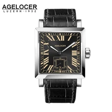 2017 AGELCOER Brand Geneva watch Men Wristwatch Automatic Mechanical Watches water resistant Date Calendar with watch