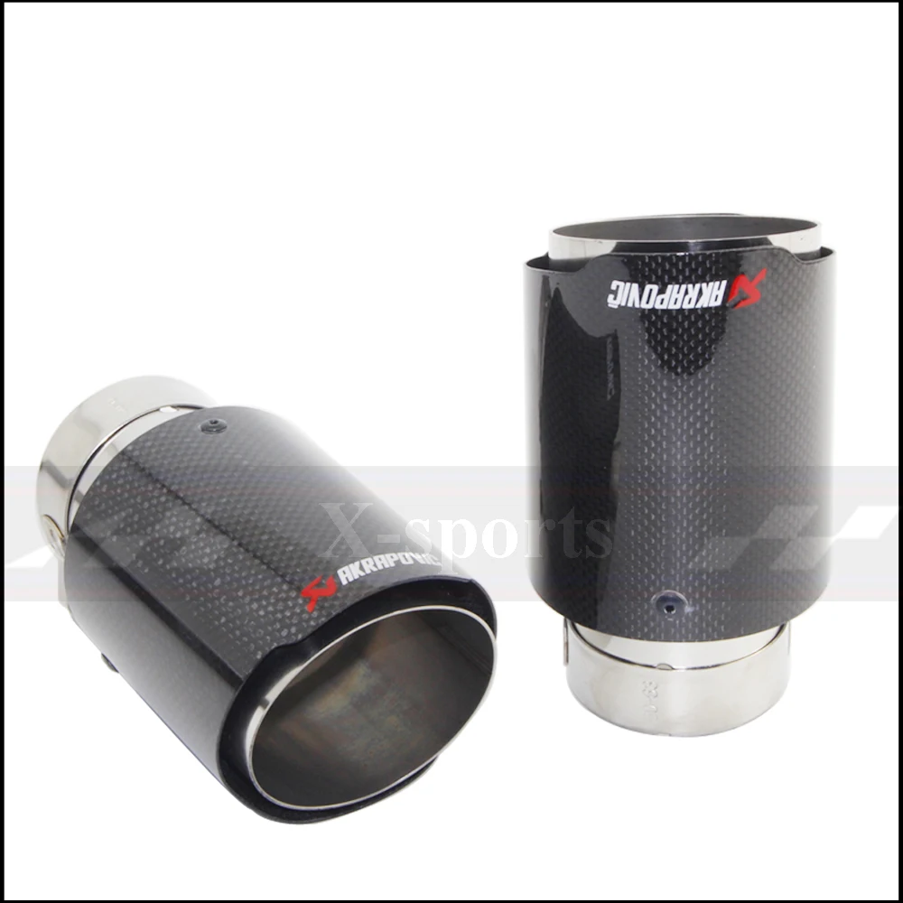 Ceny Akrapovic samochód tylne rury wydechowej błyszczący końcówka tłumika węgla ogon koniec uniwersalny stal nierdzewna prosty kołnierz srebrny dla Bmw E90