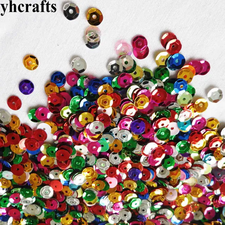 

25gram/Lot.Mini 6mm concave round sequins Craft material Kindergarten crafts Creative activity item Color learning Make your own