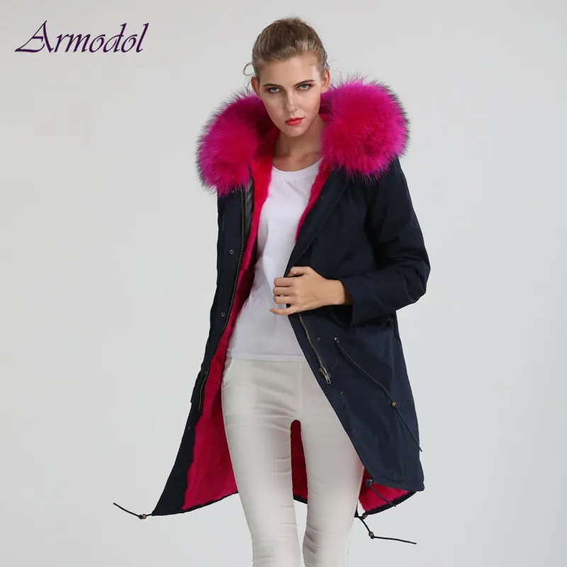 2017 Winter Long Wind Coat Women fur Parka Dark Blue Long Raccoon fur Collar jacket Free shipping 2017 Winter Long Wind Coat Women fur Parka Dark Blue Long Raccoon fur Collar jacket Free shipping