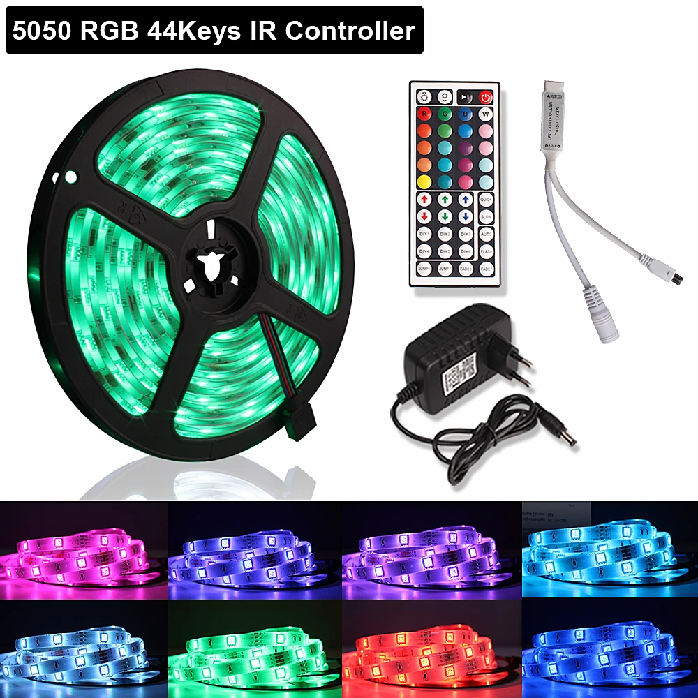 RGB светодиодные ленты Водонепроницаемый свет 5 м 5050 2835 Rgb ленточный светильник с