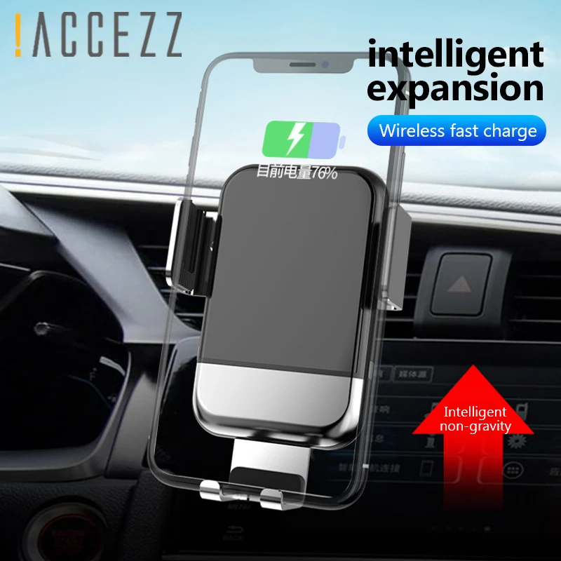 

!ACCEZZ 2 in 1 5/10W Fast Car Wireless Charger For iPhone 8 X XS Xiaomi 7 8 Samsung S8 Phone Wireless Charging Auto Stand Holder
