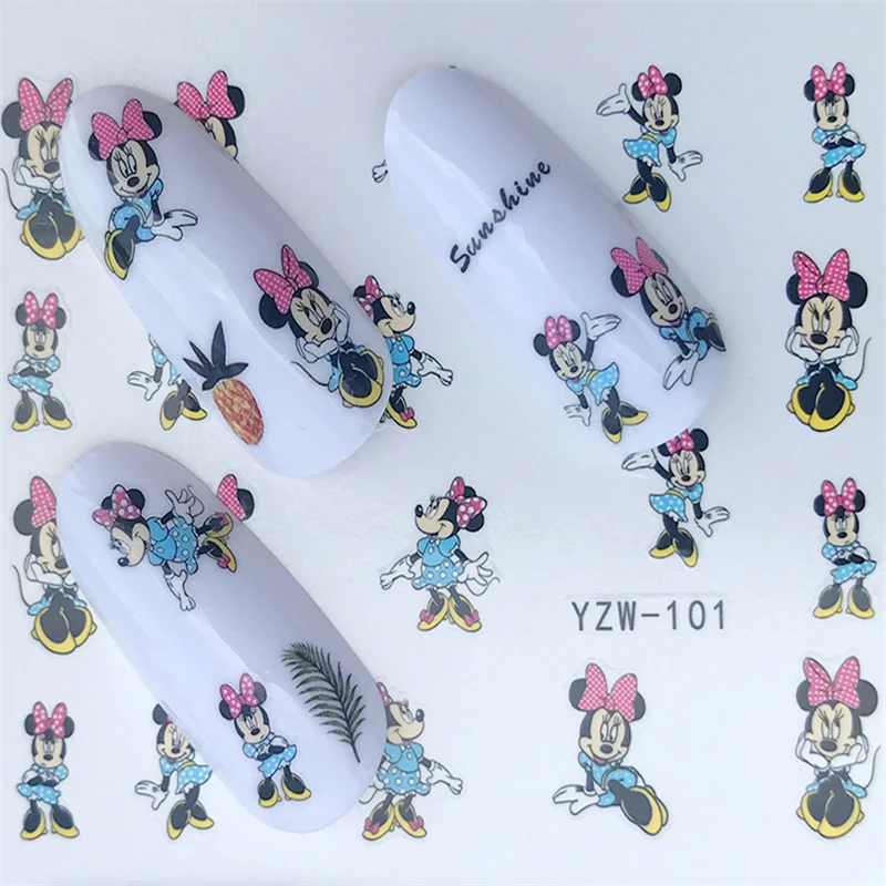 

32 Designs Nail Water Transfer Sticker Cartoon/Feathers Nail Art Decor Slider For Nail Manicure Watermark
