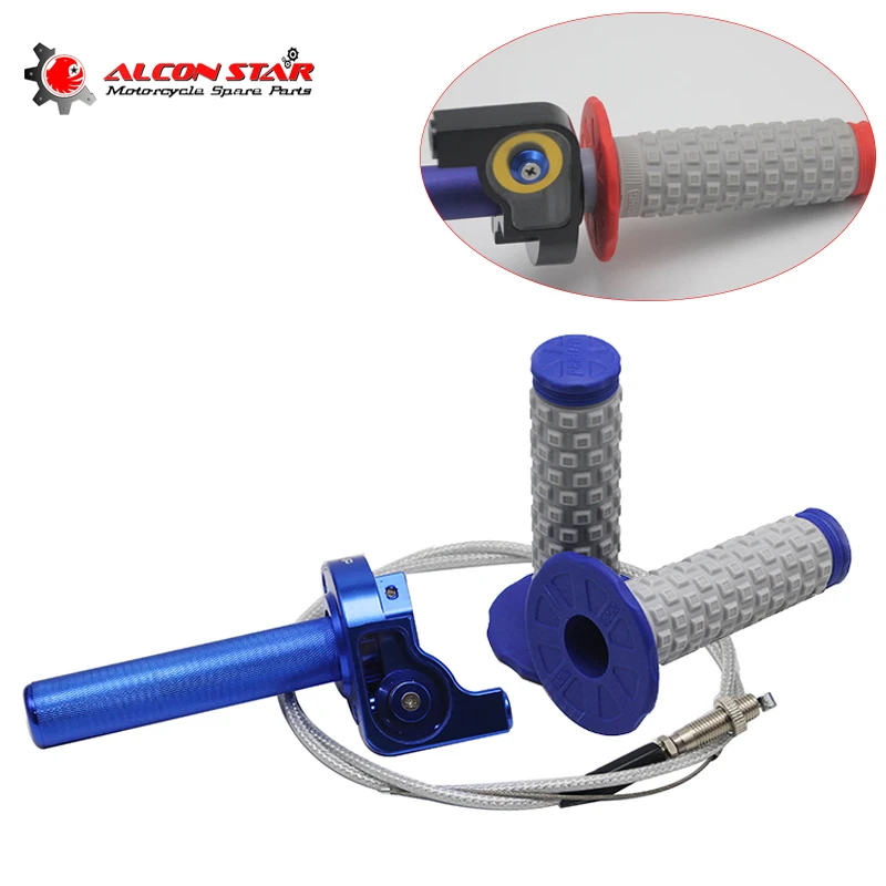Alconstar Motorcycle CNC Aluminum Throttle Grips Quick Twister + Throttle Cable Dirt Pit Bikes ATV UTV 7/8'' 22mm Handbar Alconstar Motorcycle CNC Aluminum Throttle Grips Quick Twister + Throttle Cable Dirt Pit Bikes ATV UTV 7/8'' 22mm Handbar