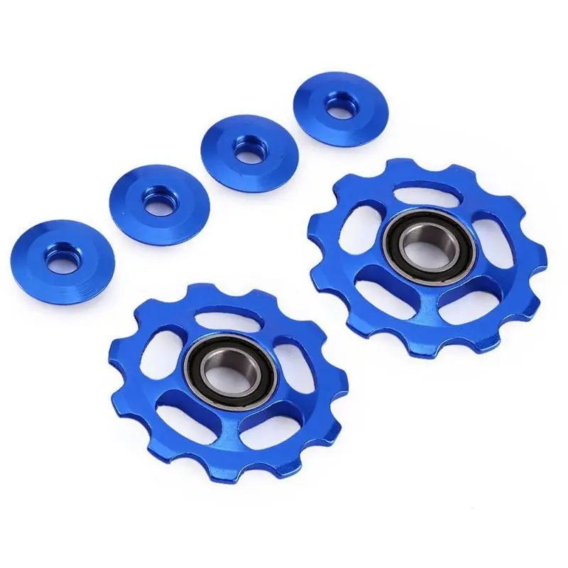 Outdoor New 2pcs 11T Cycling Bicycle Parts Bicycle Derailleur Bike Aluminum Alloy Bearing Jockey