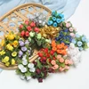 Mini Bouquet de roses artificielles en soie, 12 pièces, fausses fleurs, pour un mariage, pour décorer la maison, accessoire pour une couronne, scrapbooking ► Photo 2/6