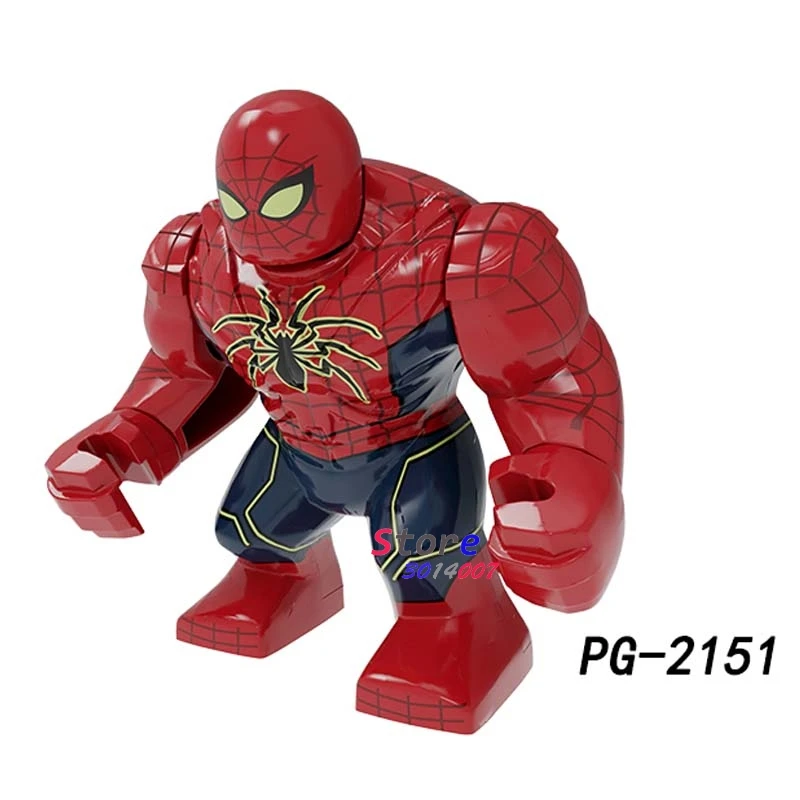 PG2151 50 шт. супергерой Marvel Мстители танос блоки большого размера Халк халкбастер яд Человек-паук строительный блок для детей игрушки - Color: PG2151