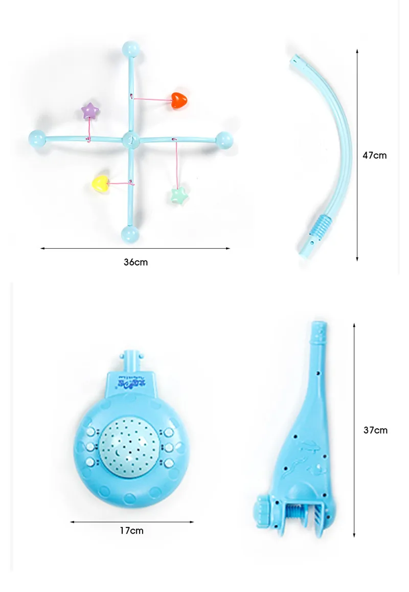 Marumine Детские мобиль в кроватку игрушки для грудного ребенка держатель вращающихся кровать колокол с 50 Музыка Свет Проекция Погремушки Игрушки для 0-12 месяцев для новорожденных