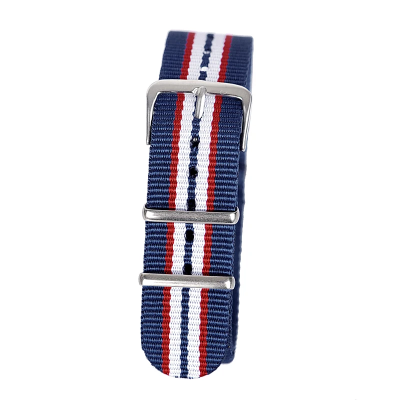 20mm blue red white blue Sport nato fabric watch band straps accessories Bands nylon watchband
