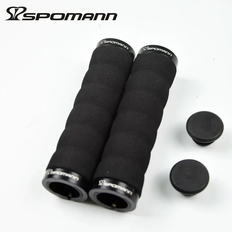 SPOMANN MTB الدراجة المقود القبضات مريح لينة دائم رغوة الإسفنج مقبض القبضات بار يغطي 1 زوج قابلة للقفل دراجة قبضة أجزاء